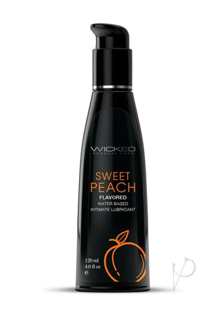 Wicked Aqua Water Based Flavored Lubricant Sweet Peach - 4oz